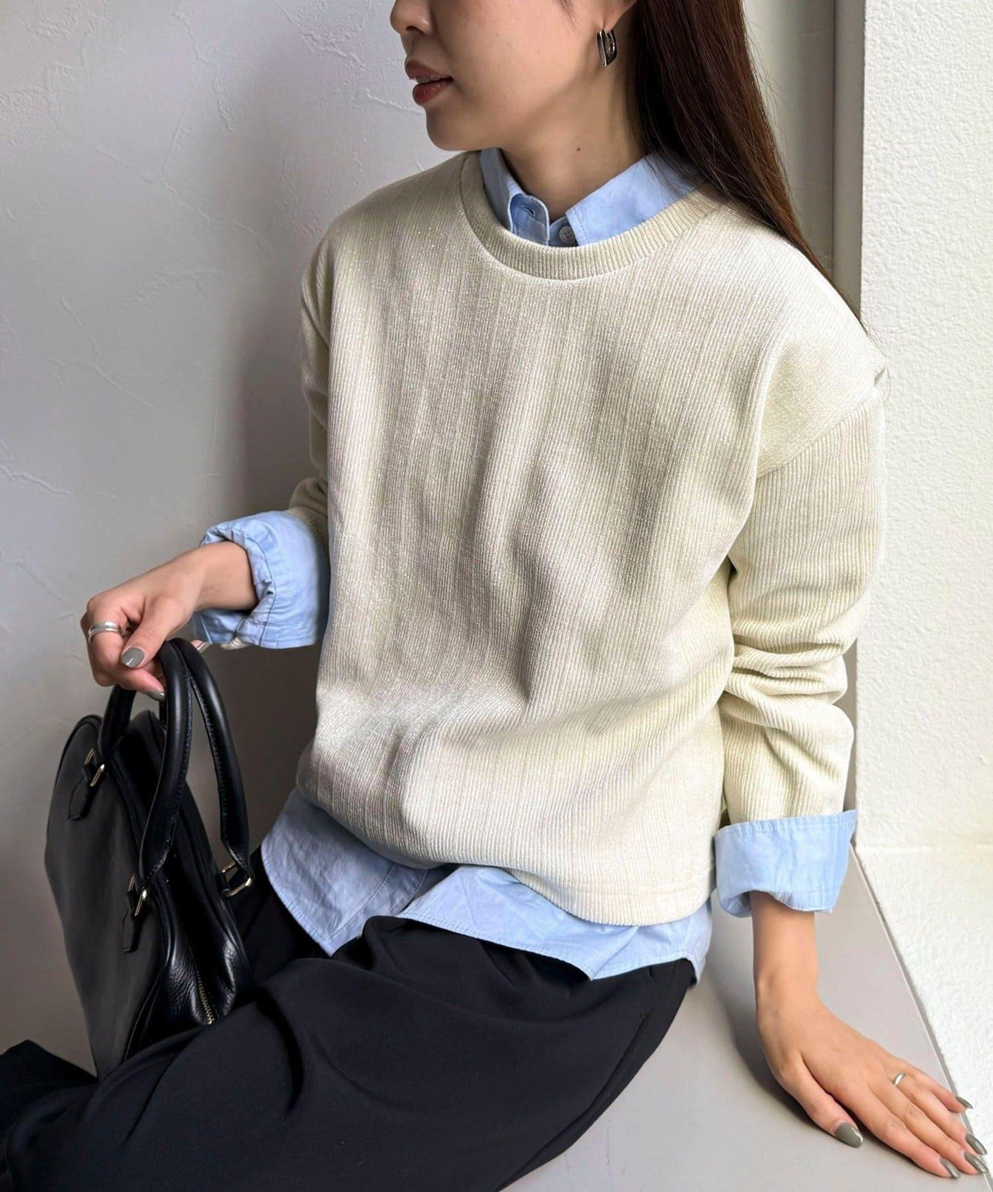 亮片毛線套頭衫