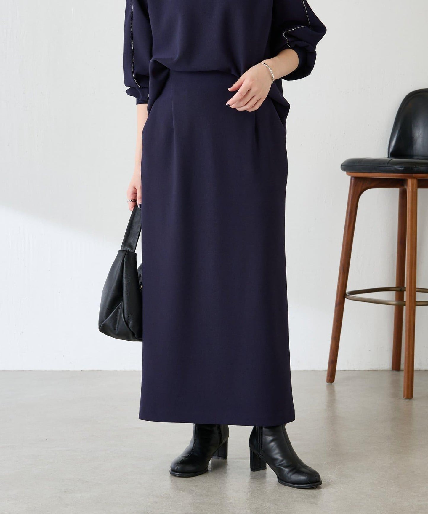 【適合正式場合◎】珠飾線條剪裁套裝/禮服