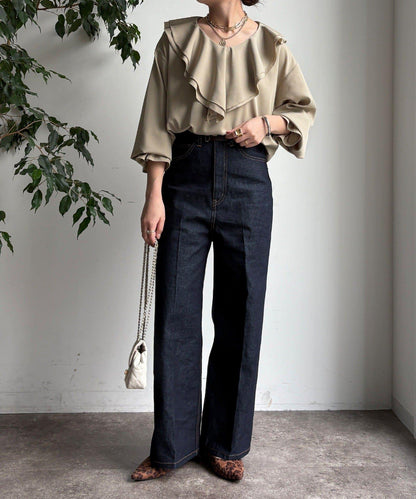 【WEB限定】ピコフリルカラーブラウス