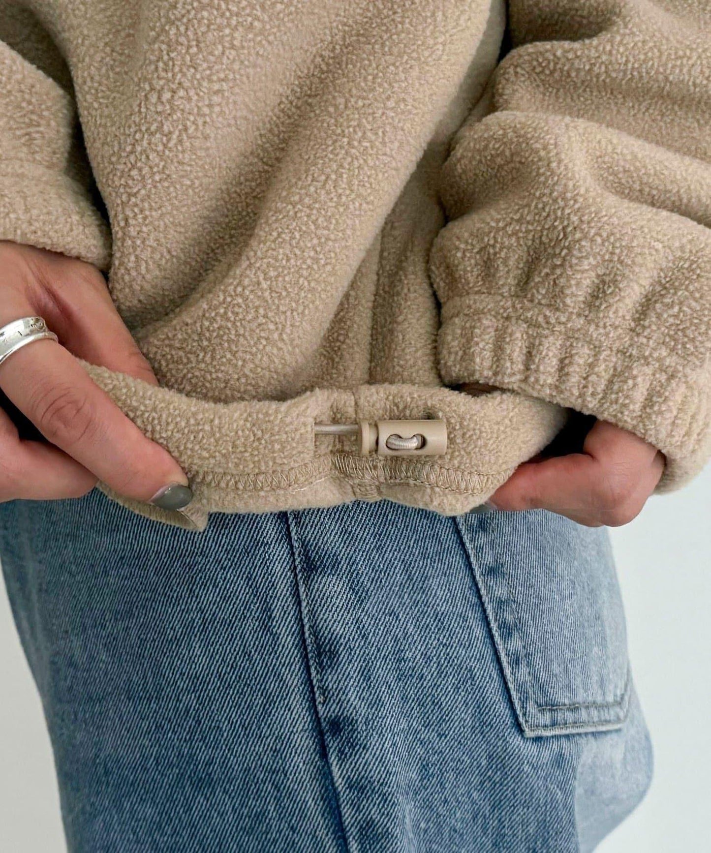 連帽抓絨套頭衫