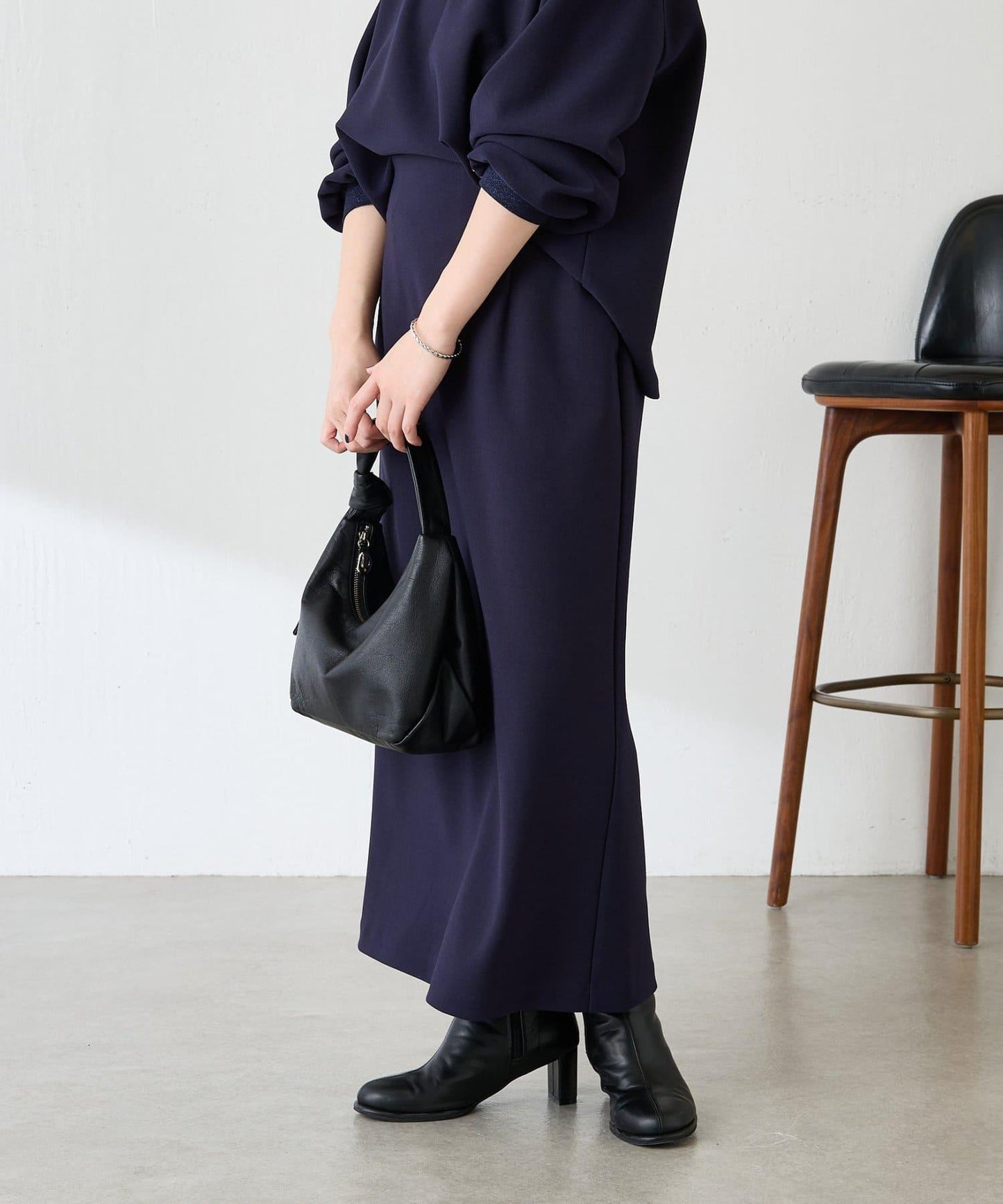 【適合正式場合◎】珠飾線條剪裁套裝/禮服