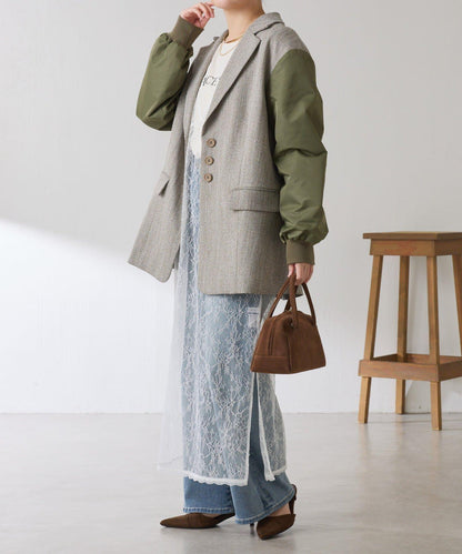 【前後兩穿】2WAY蕾絲吊帶連衣裙/疊穿單品