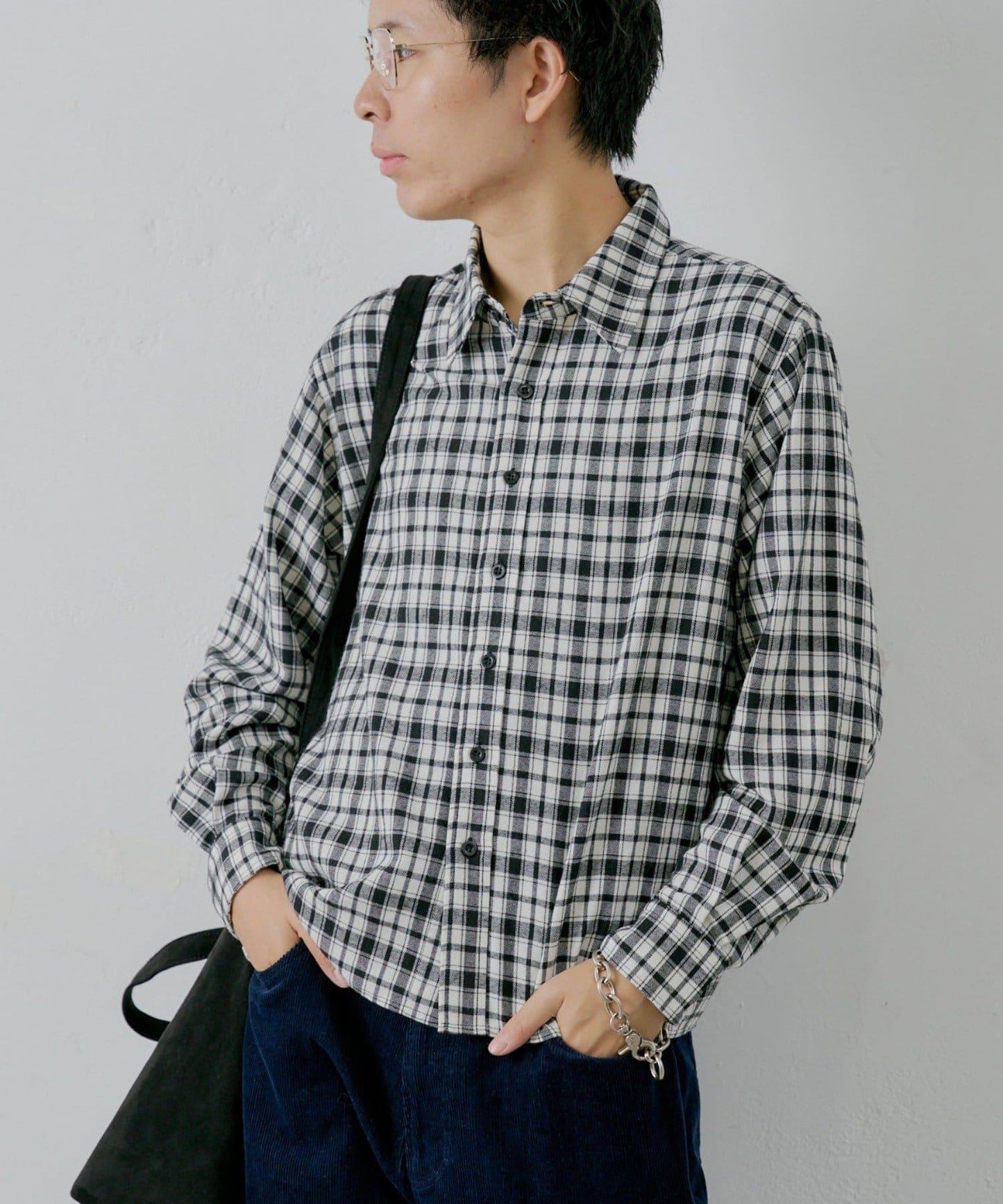 【WHIMSIC/2尺碼可選】短款法蘭絨格子襯衫