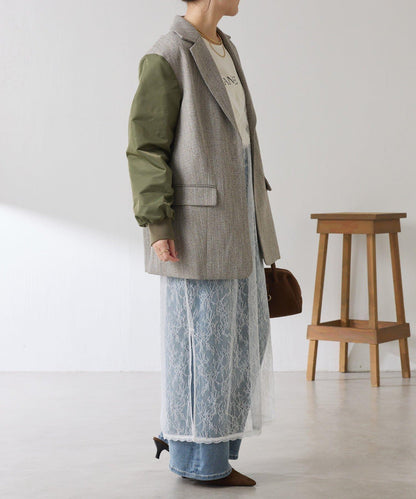 【前後兩穿】2WAY蕾絲吊帶連衣裙/疊穿單品