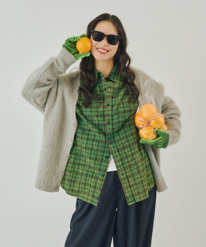 【WHIMSIC】酸洗法法蘭絨格子襯衫