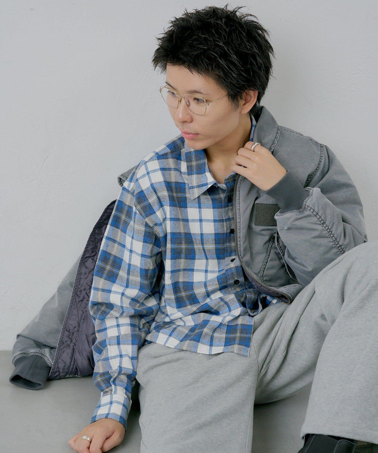 【WHIMSIC/2尺碼可選】短款法蘭絨格子襯衫