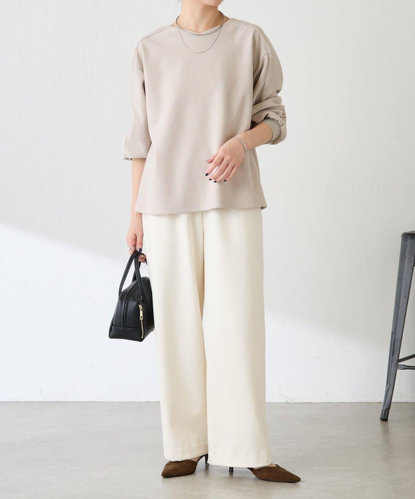 【適合正式場合◎】珠飾線條剪裁套裝/禮服