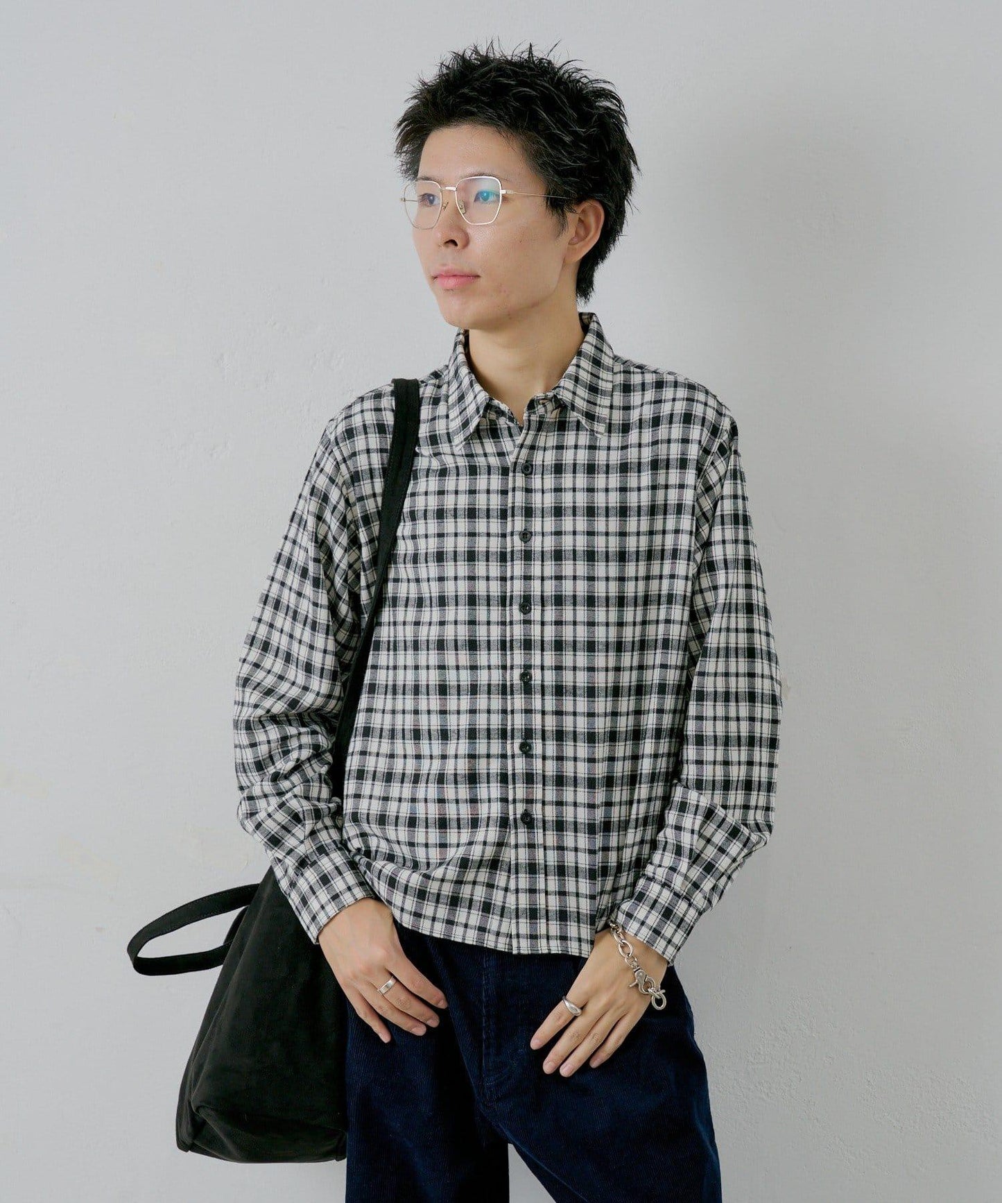 【WHIMSIC/2尺碼可選】短款法蘭絨格子襯衫