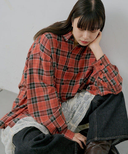 【WHIMSIC】酸洗法法蘭絨格子襯衫