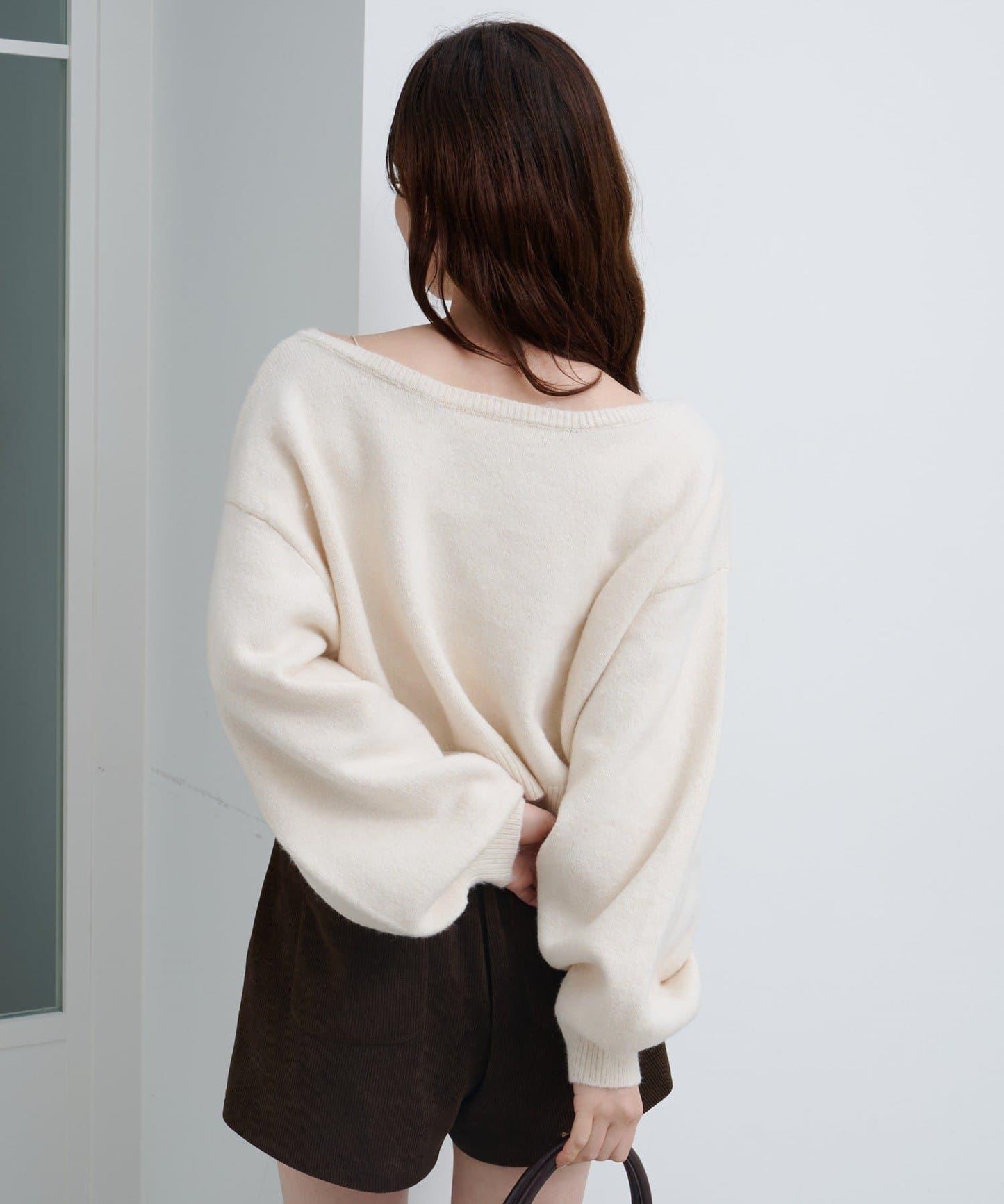 拼色珠飾針織開衫