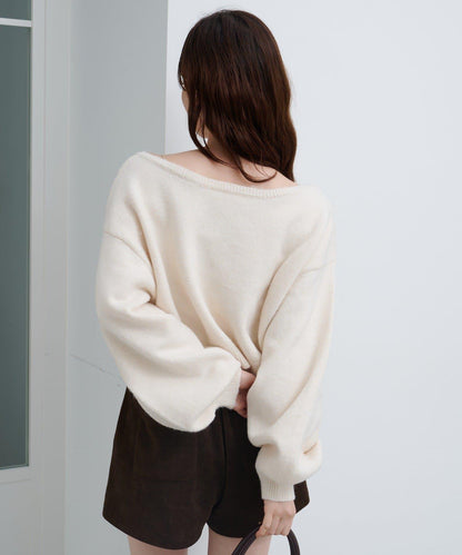 拼色珠飾針織開衫