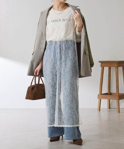 【前後兩穿】2WAY蕾絲吊帶連衣裙/疊穿單品