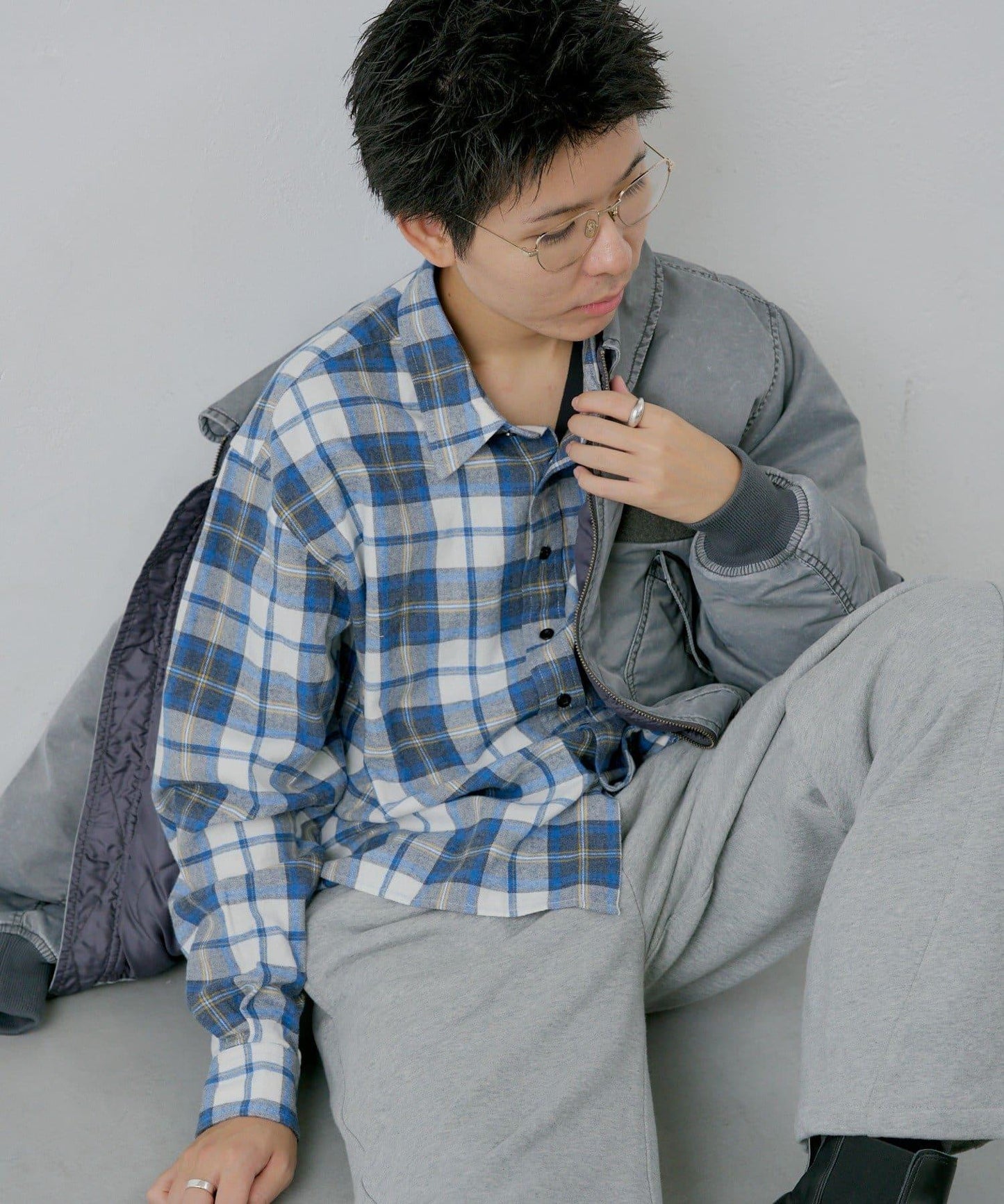 【WHIMSIC/2尺碼可選】短款法蘭絨格子襯衫