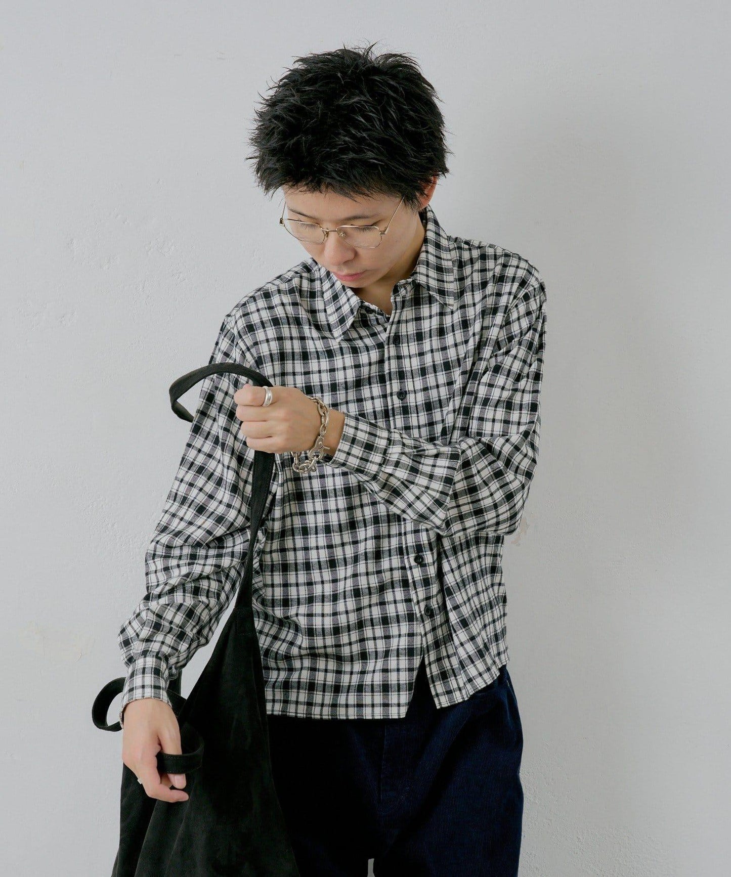 【WHIMSIC/2尺碼可選】短款法蘭絨格子襯衫