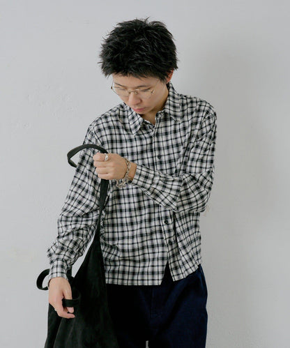 【WHIMSIC/2尺碼可選】短款法蘭絨格子襯衫