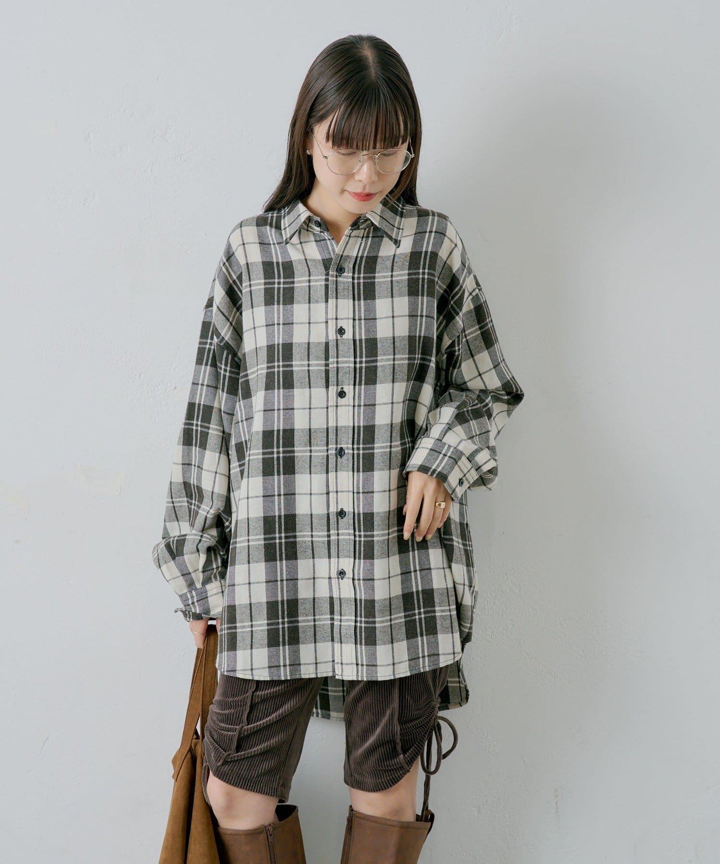 【WHIMSIC】酸洗法法蘭絨格子襯衫