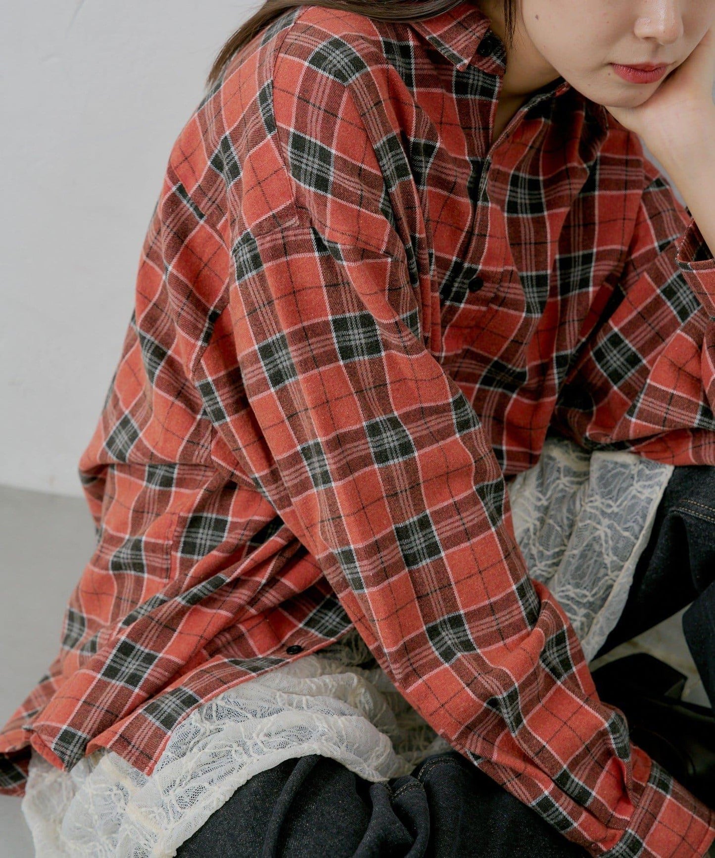 【WHIMSIC】酸洗法法蘭絨格子襯衫