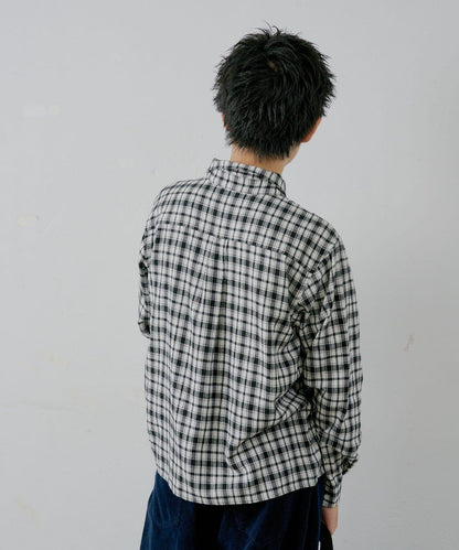 【WHIMSIC/2尺碼可選】短款法蘭絨格子襯衫