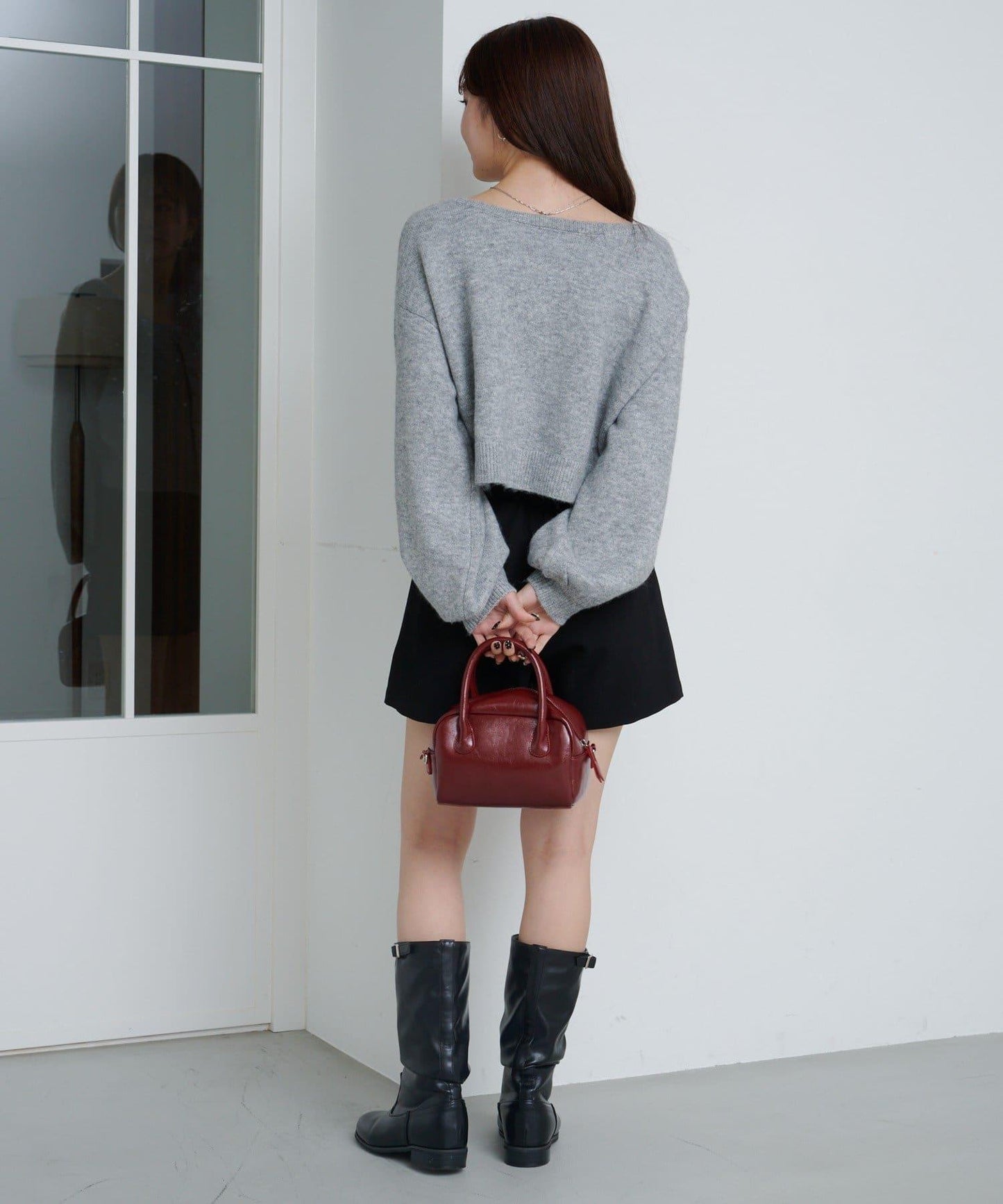 拼色珠飾針織開衫