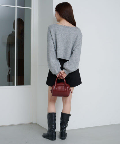 拼色珠飾針織開衫