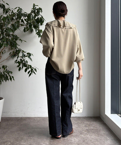 【WEB限定】ピコフリルカラーブラウス