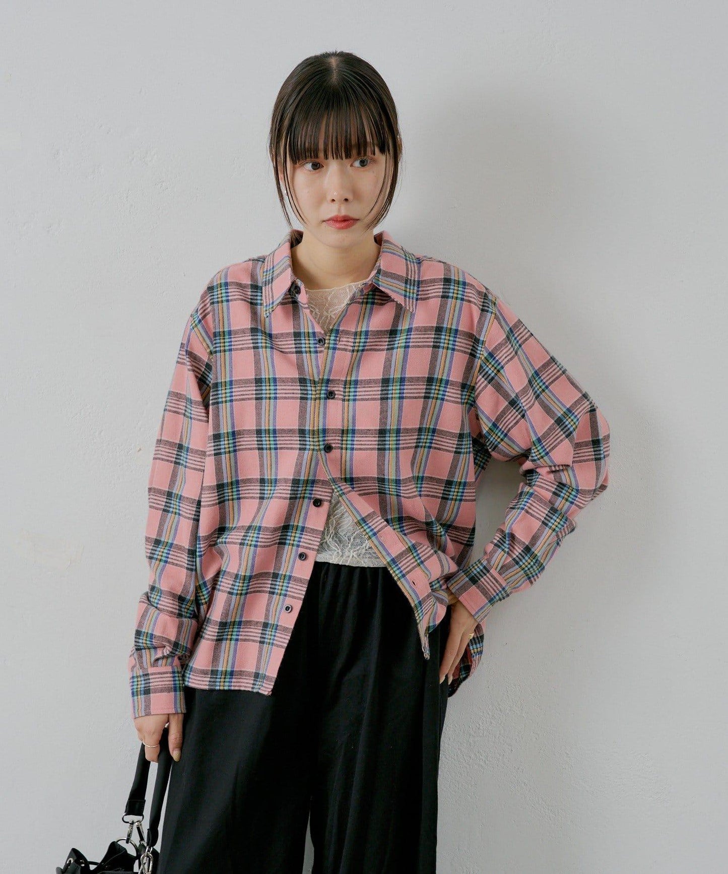 【WHIMSIC/2尺碼可選】短款法蘭絨格子襯衫