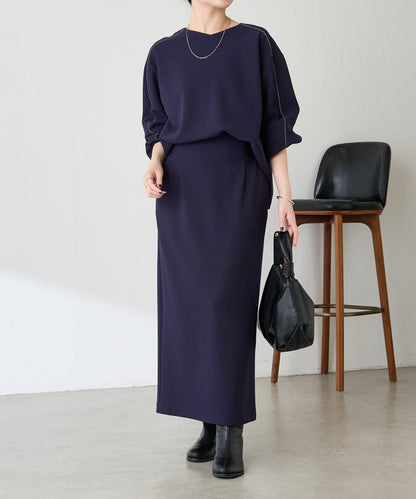 【適合正式場合◎】珠飾線條剪裁套裝/禮服