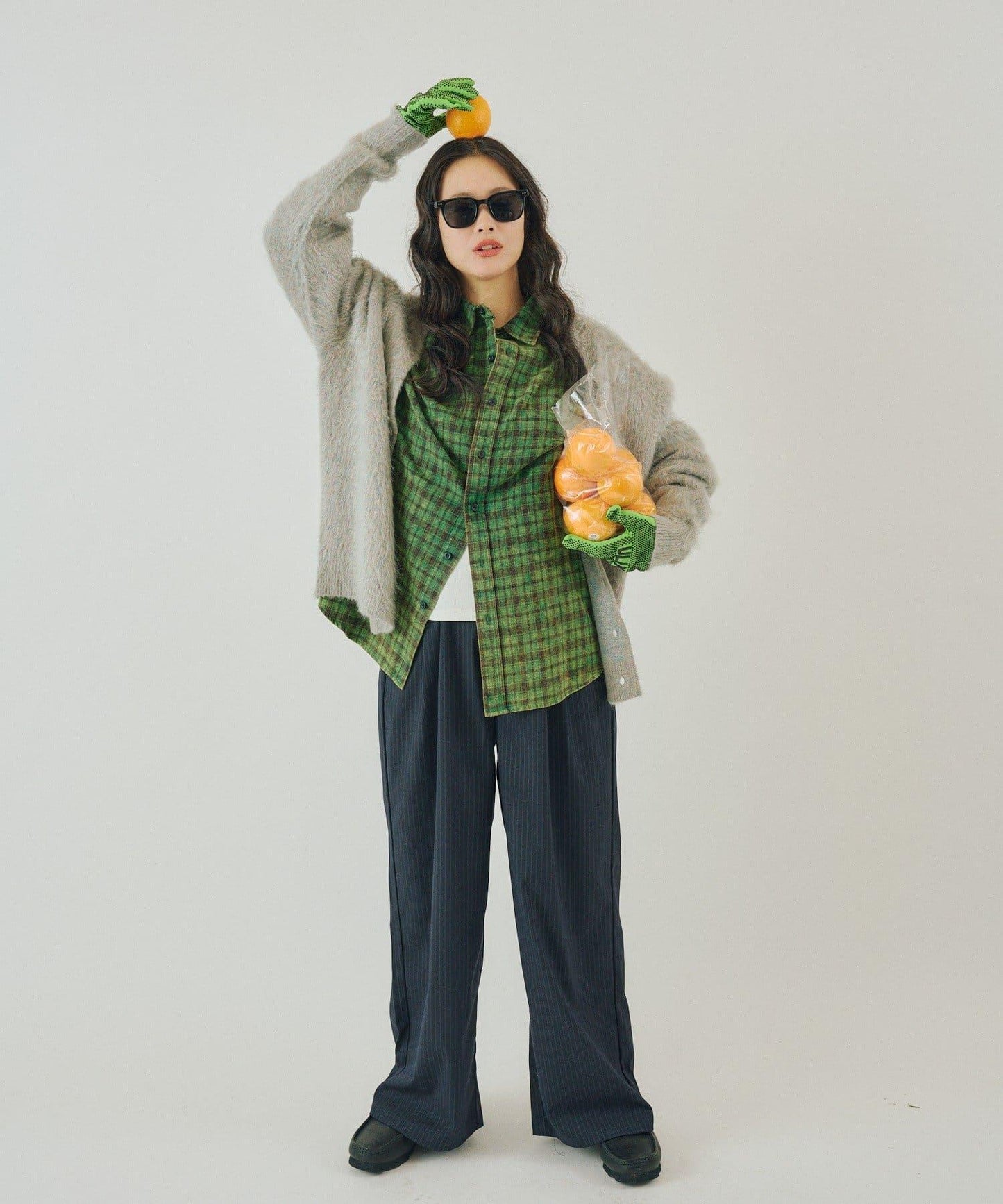 【WHIMSIC】酸洗法法蘭絨格子襯衫