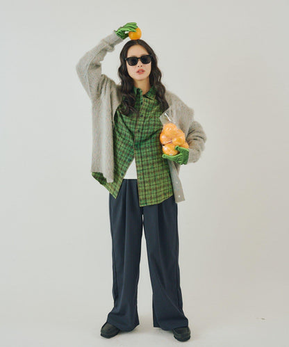 【WHIMSIC】酸洗法法蘭絨格子襯衫