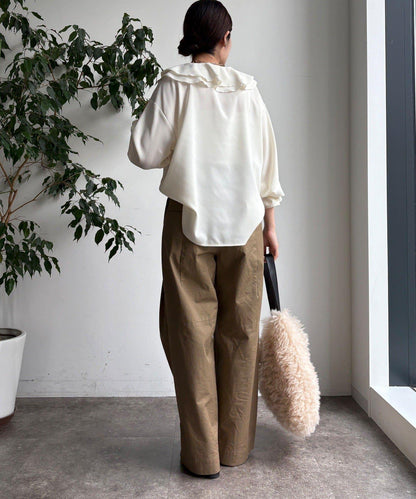 【WEB限定】ピコフリルカラーブラウス