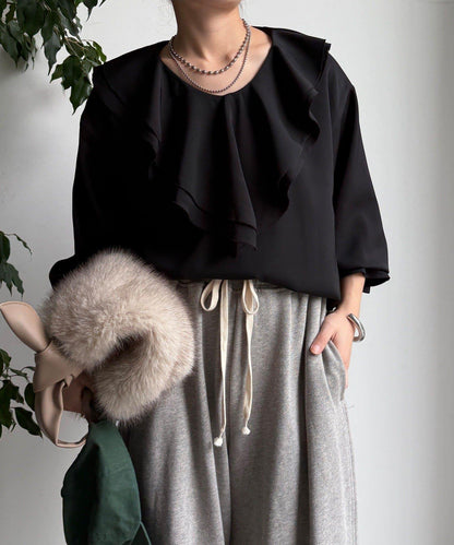 【WEB限定】ピコフリルカラーブラウス