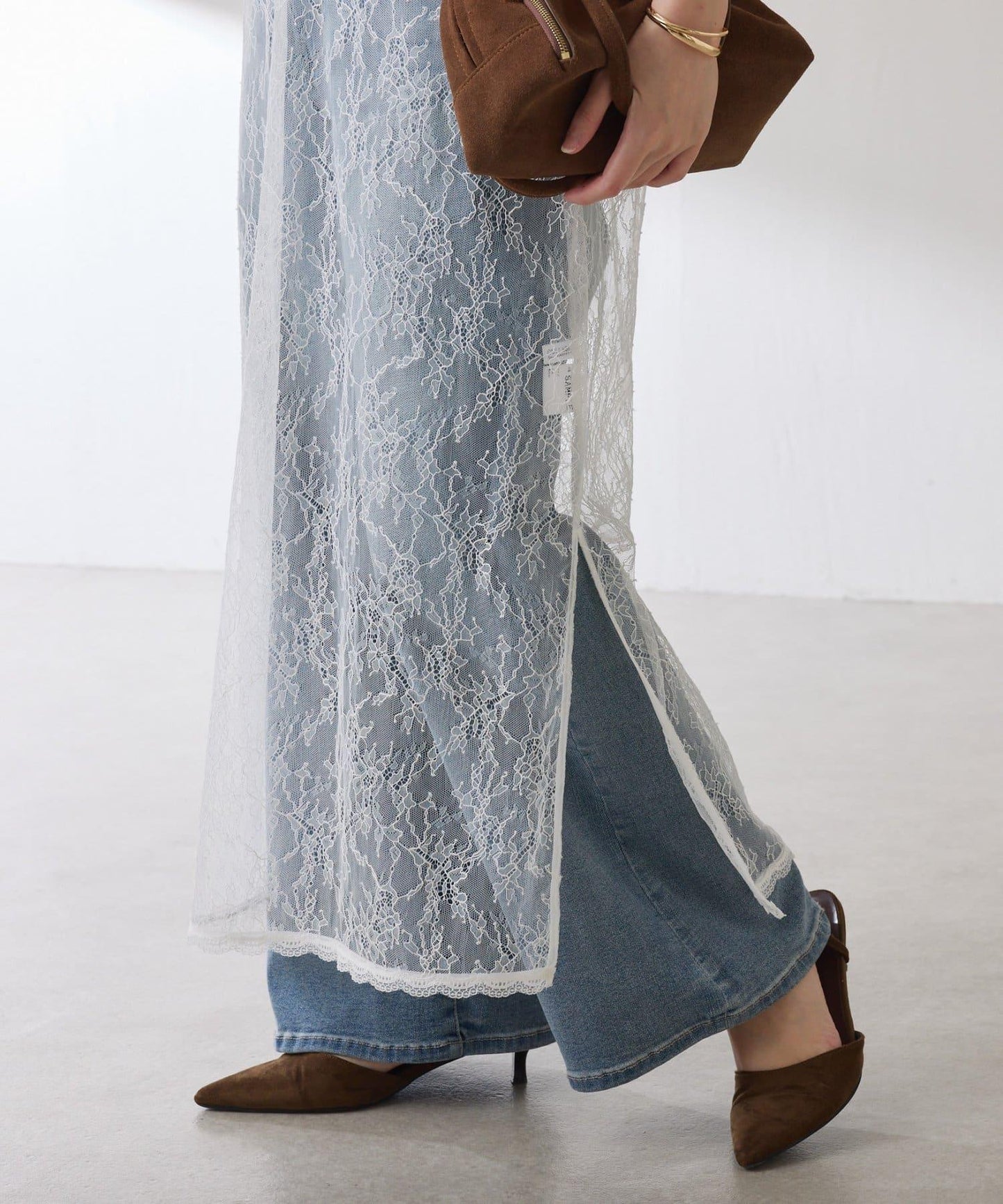 【前後兩穿】2WAY蕾絲吊帶連衣裙/疊穿單品