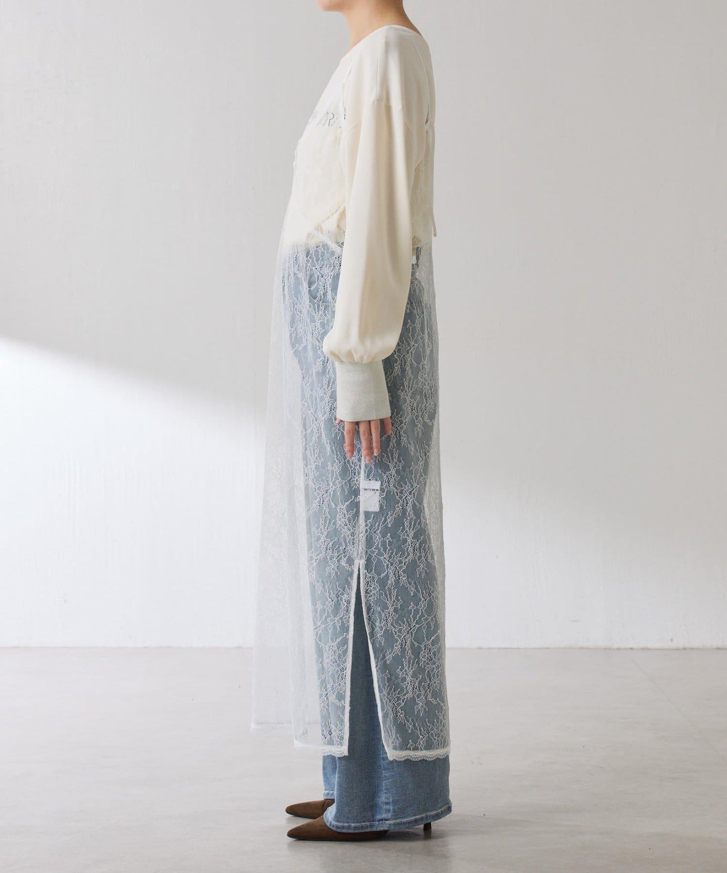 【前後兩穿】2WAY蕾絲吊帶連衣裙/疊穿單品