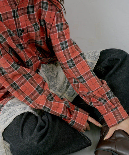 【WHIMSIC】酸洗法法蘭絨格子襯衫