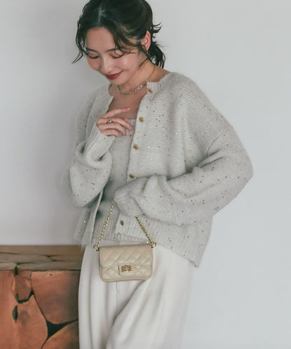 スパンコールモヘアビスチェ