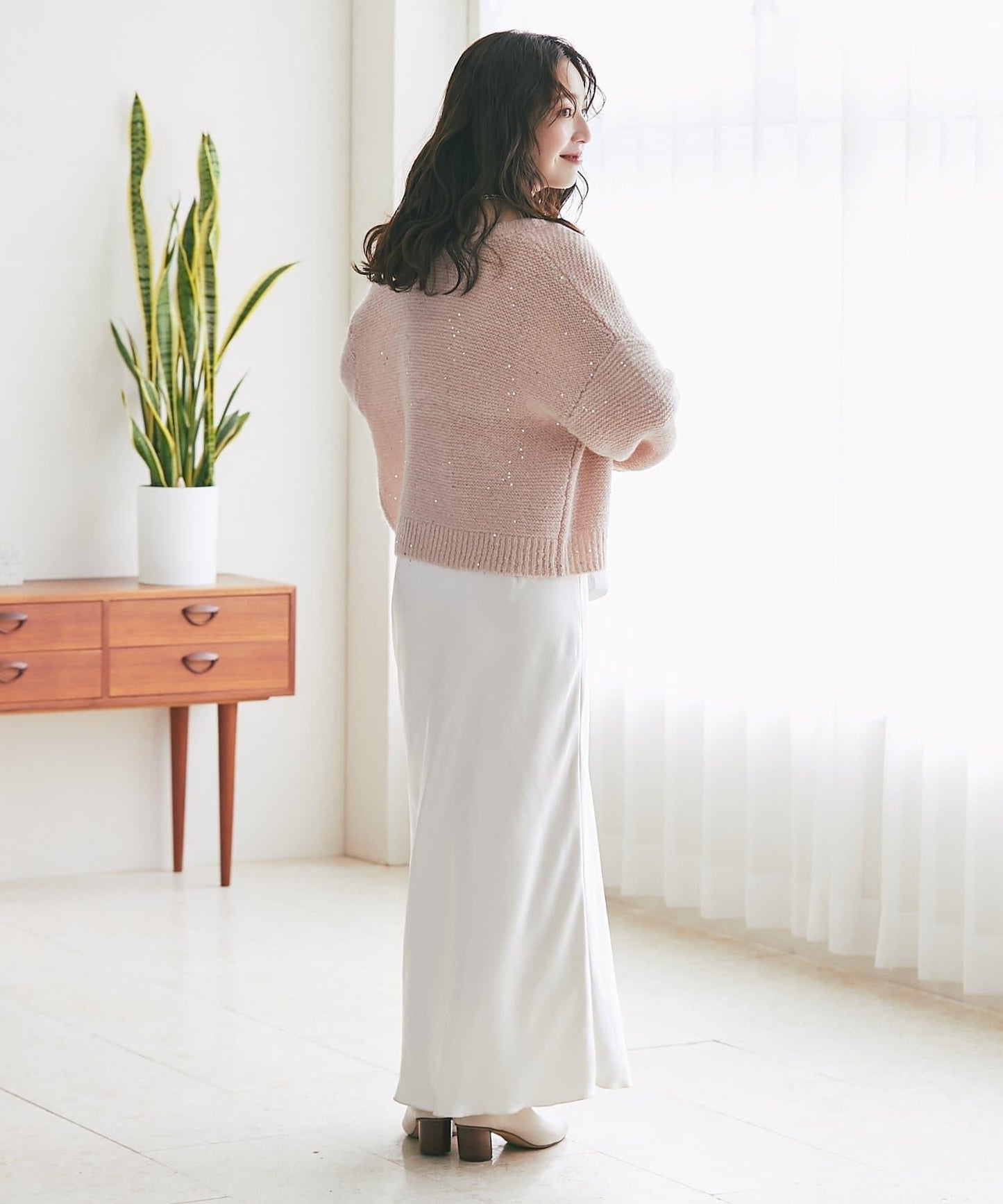 スパンコールモヘアカーディガン