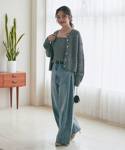 スパンコールモヘアビスチェ