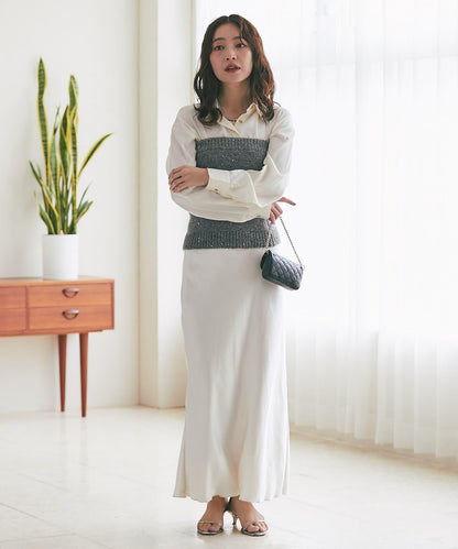 スパンコールモヘアビスチェ