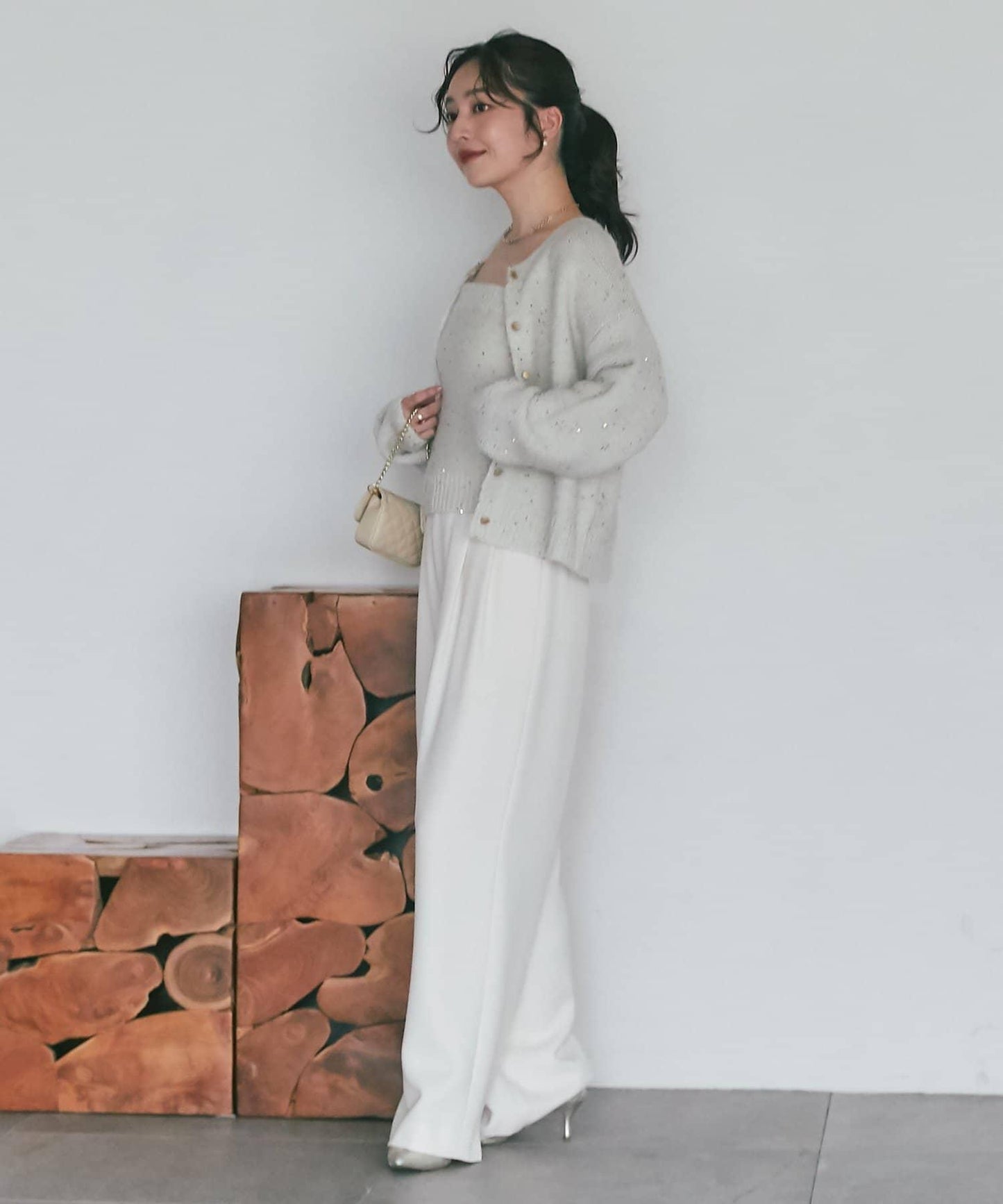 スパンコールモヘアビスチェ