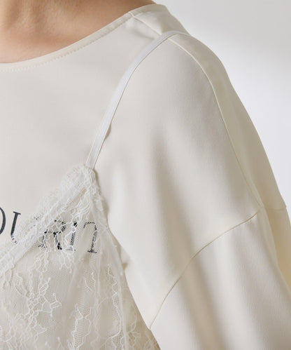 【前後兩穿】2WAY蕾絲吊帶連衣裙/疊穿單品