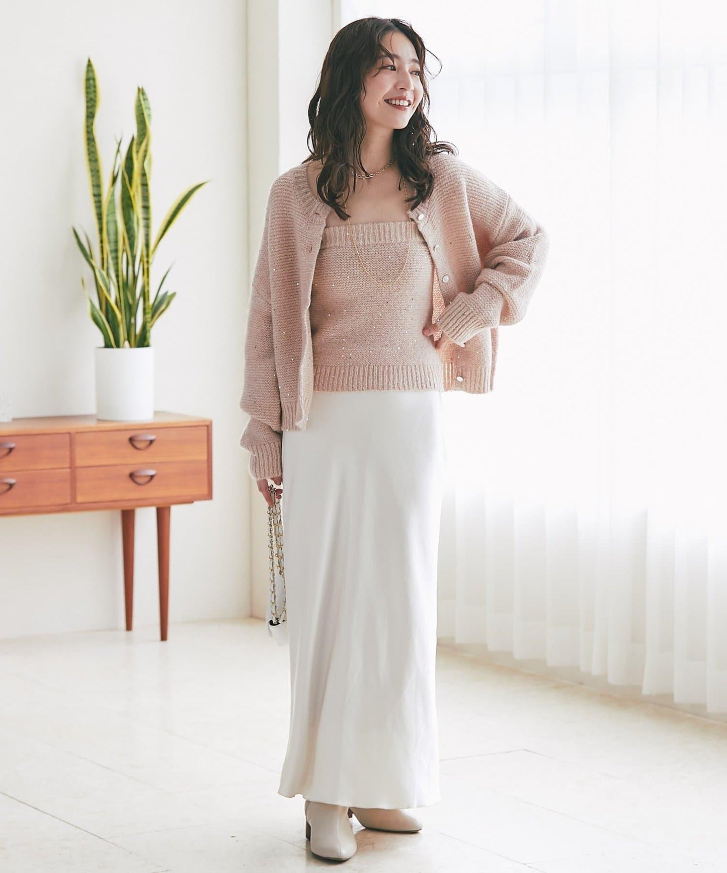 スパンコールモヘアビスチェ