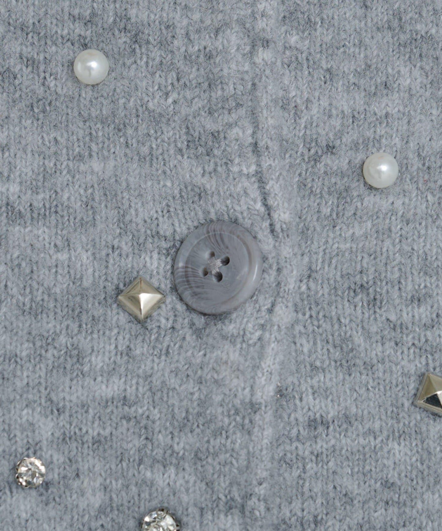 拼色珠飾針織開衫