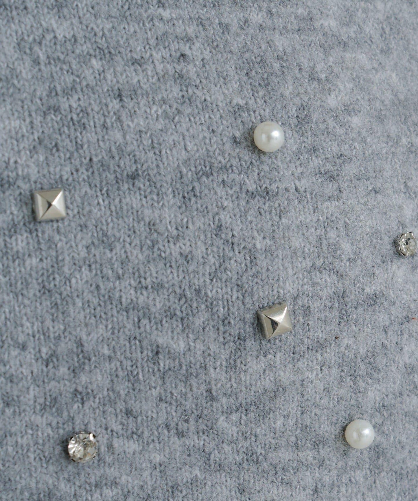 拼色珠飾針織開衫