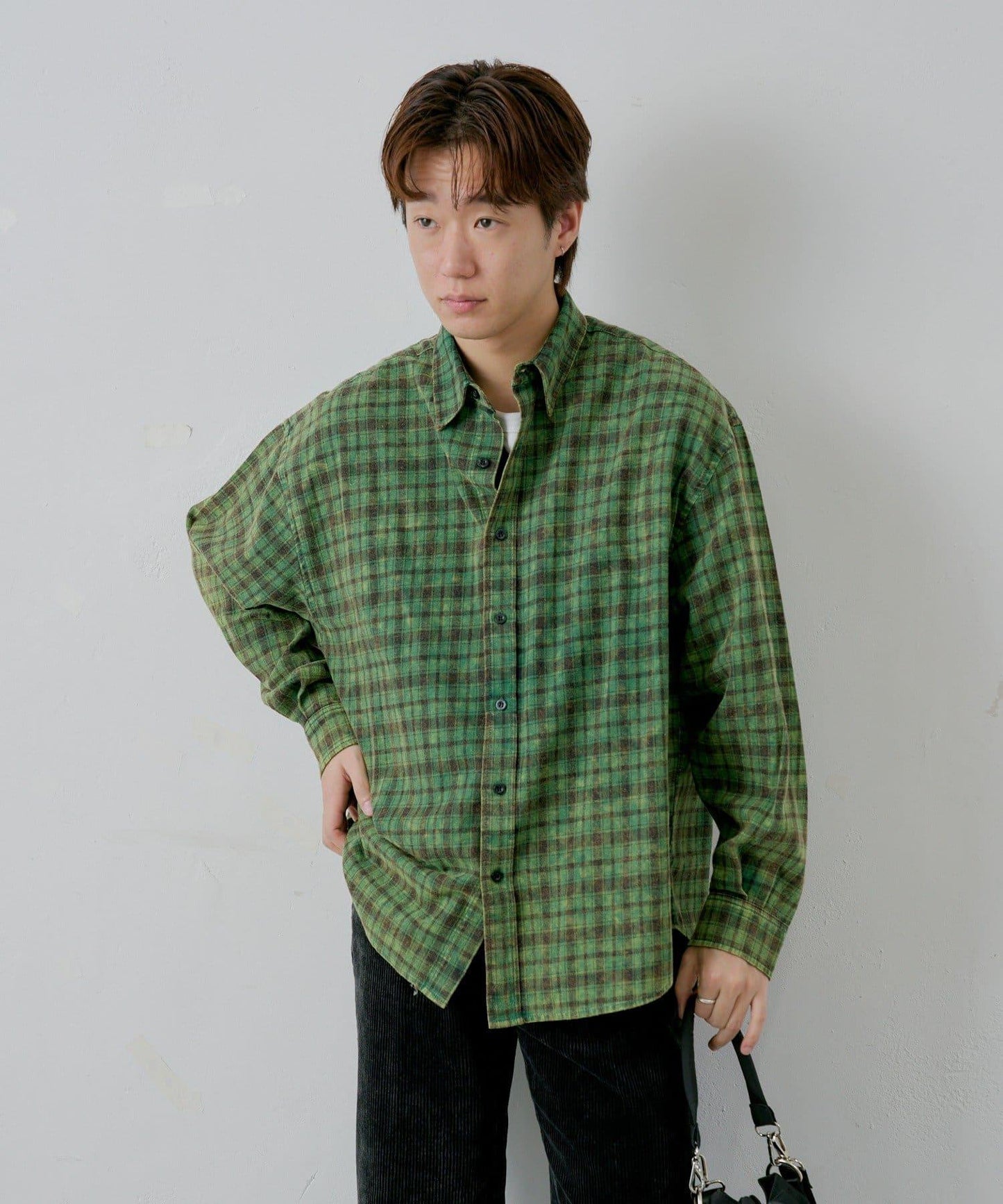 【WHIMSIC】酸洗法法蘭絨格子襯衫