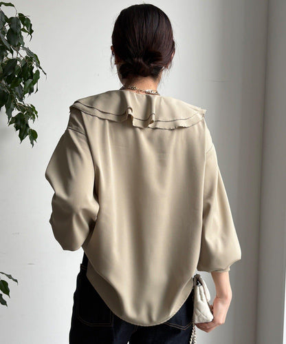 【WEB限定】ピコフリルカラーブラウス