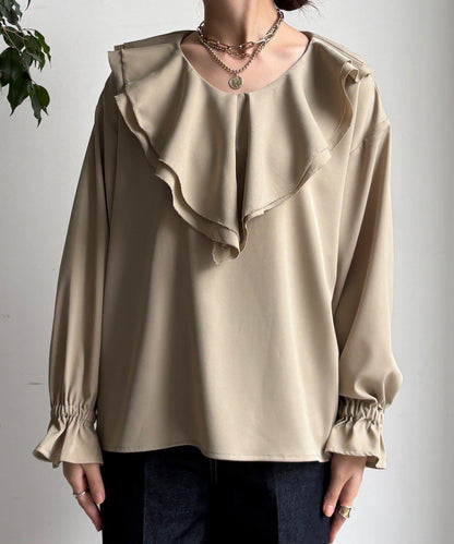 【WEB限定】ピコフリルカラーブラウス