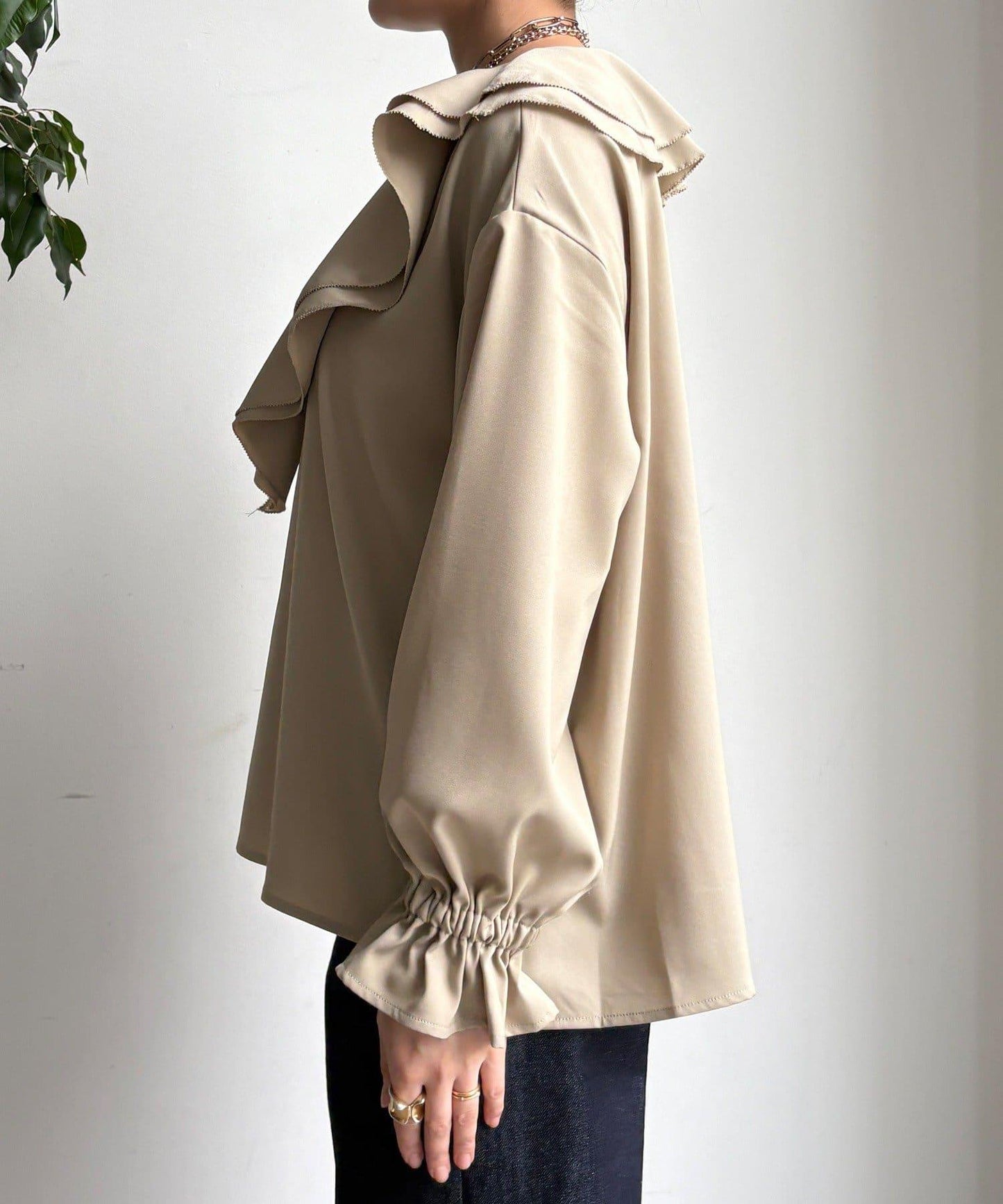 【WEB限定】ピコフリルカラーブラウス