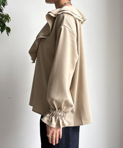 【WEB限定】ピコフリルカラーブラウス