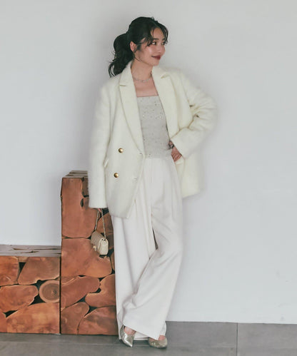 スパンコールモヘアビスチェ