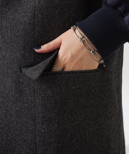 三扣拼接袖西裝夾克